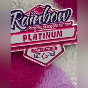 Rainbow Dance Tour National Dance Competition Platinum Award Lapel Pin